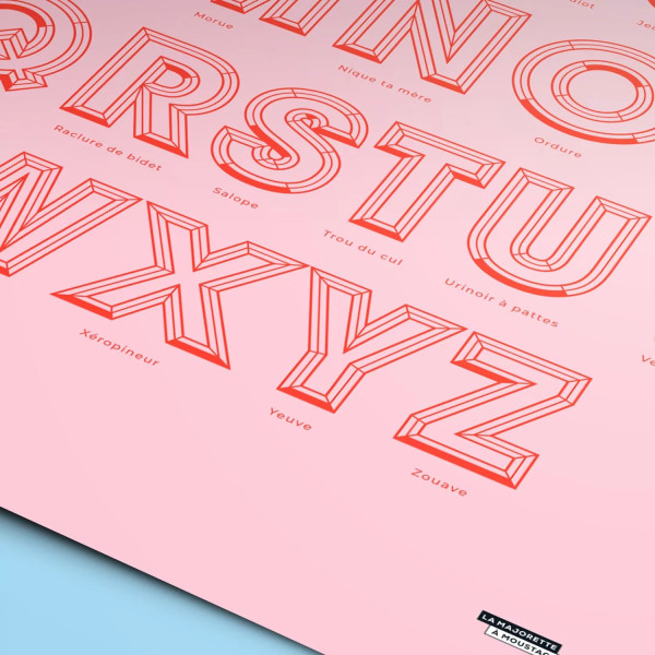 Abcdaire - Affiche jurons et insultes enfant