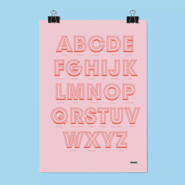 Abcdaire - Affiche jurons et insultes enfant