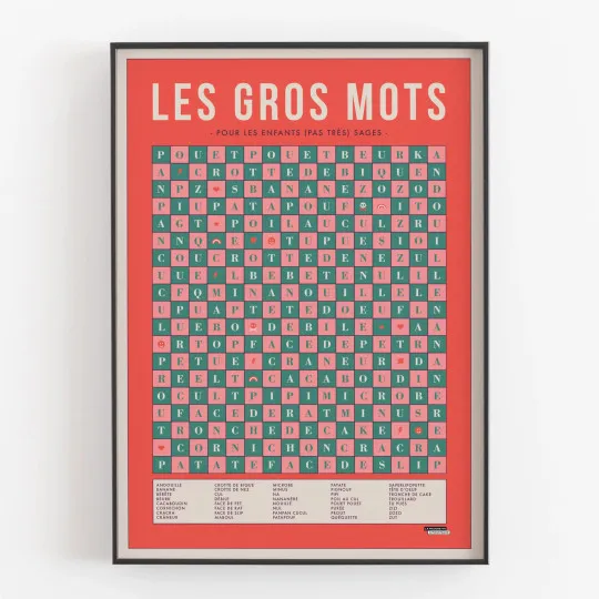 Affiche jurons et insultes pour enfant
