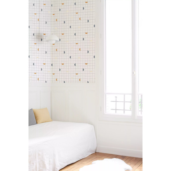 Papier peint Lune Moutarde - Season Paper