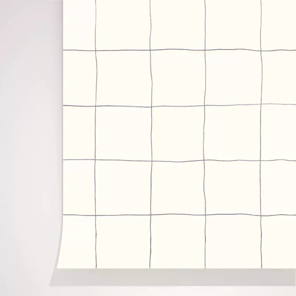 Papier peint carreaux Trame Lait - Season Paper