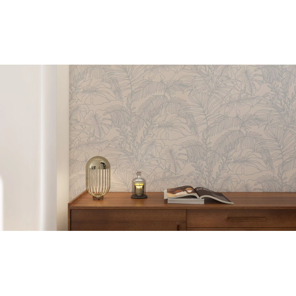 Papier peint feuilles tropicales abondance - Season Paper