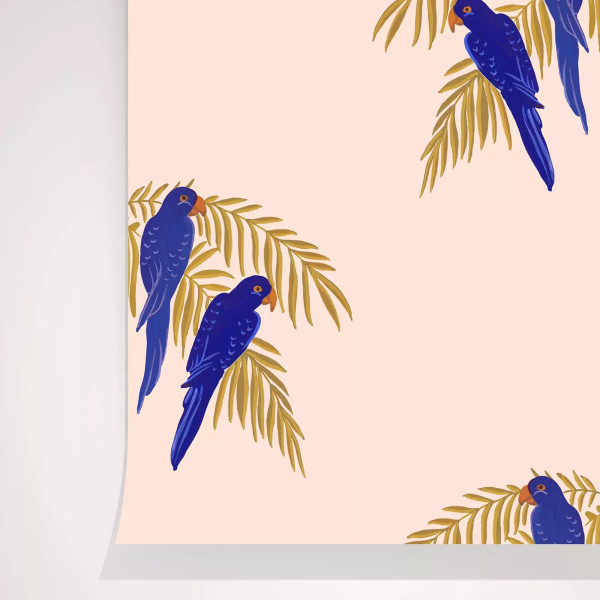 Papier peint dessin perroquet - Season Paper