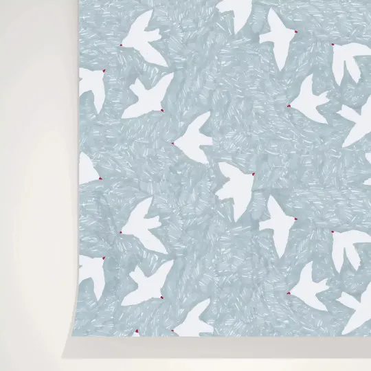 Papier peint ciel et oiseau - Season Paper