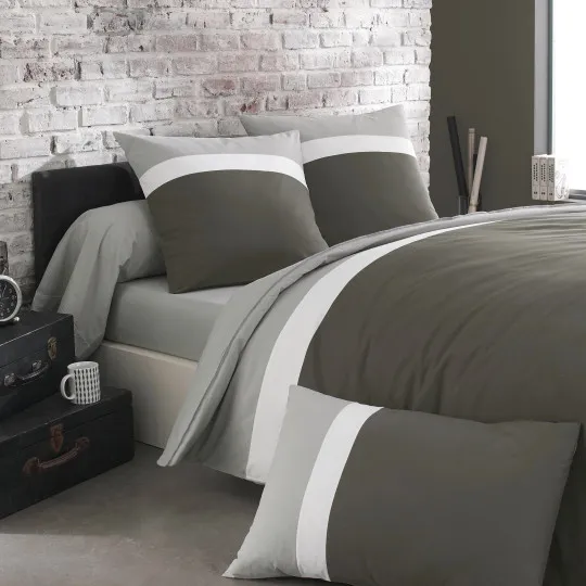 Housse de couette ORIGIN FRANCE Méli Mélo en 100% coton - 4 coloris 4 tailles