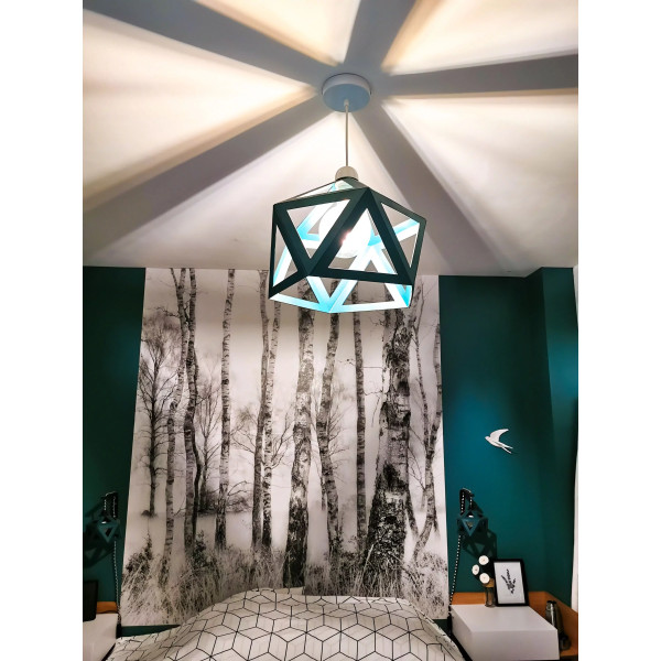 Suspension origami bleu - Leewalia