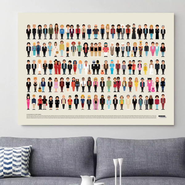 Affiche chanteurs français - La Majorette à Moustache