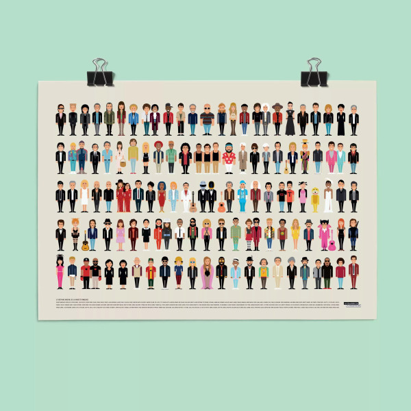 Affiche chanteurs français - La Majorette à Moustache