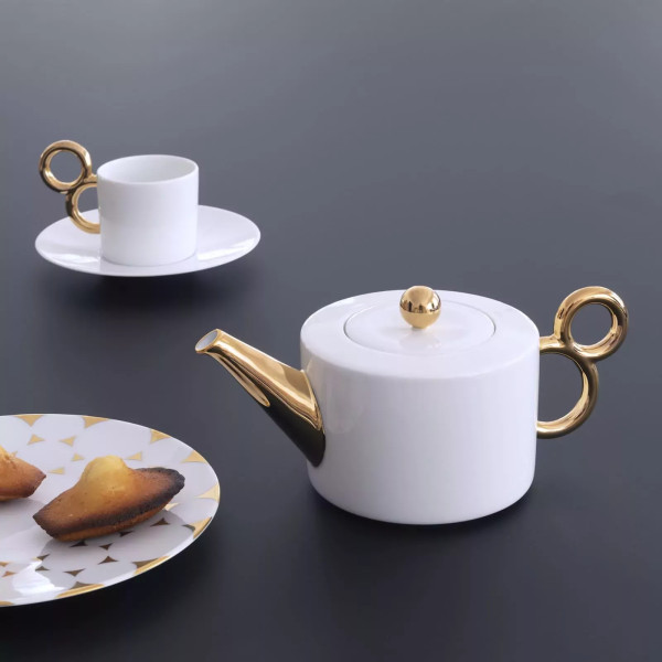 Théière en porcelaine blanche design Maniériste - Extranorm