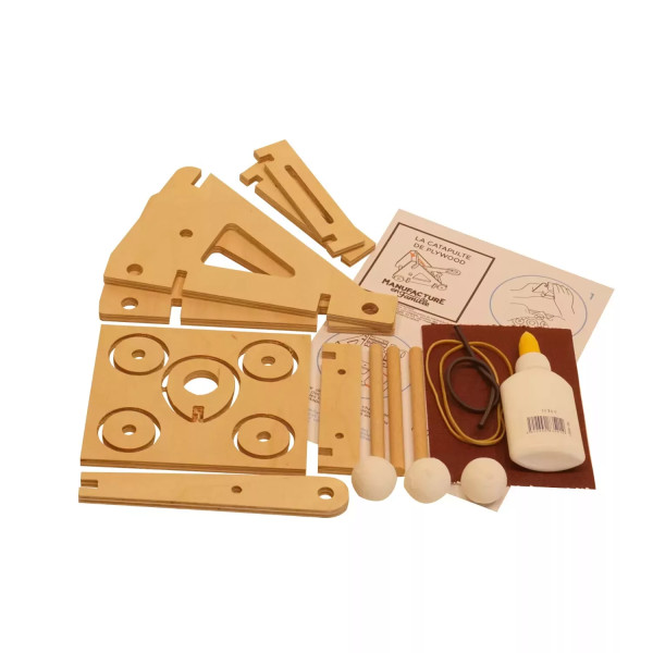 Catapulte miniature à fabriquer Plywood - Manufacture en Famille
