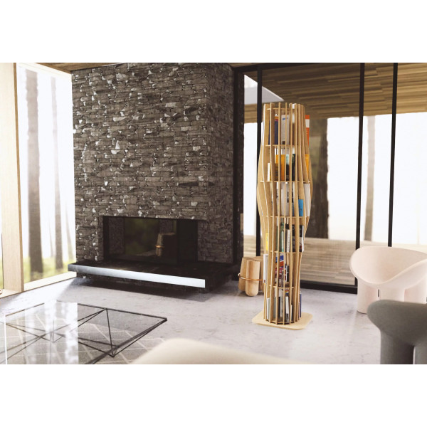 Bibliothèque design en bois Rouah 200 - Piko Edition