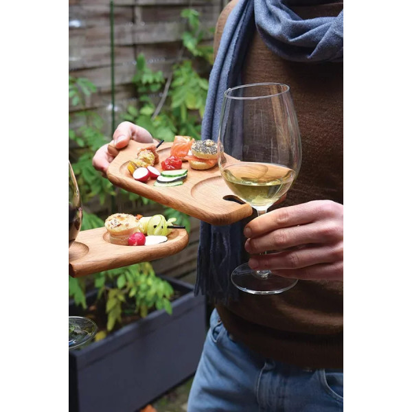 Planche apéritif avec support pour verre à vin La Bouteille - Le Régal