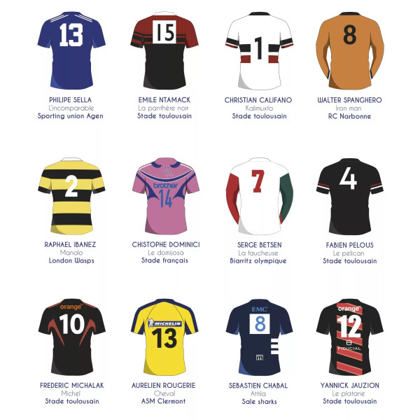 Affiche des légendes du rugby français - Chistera