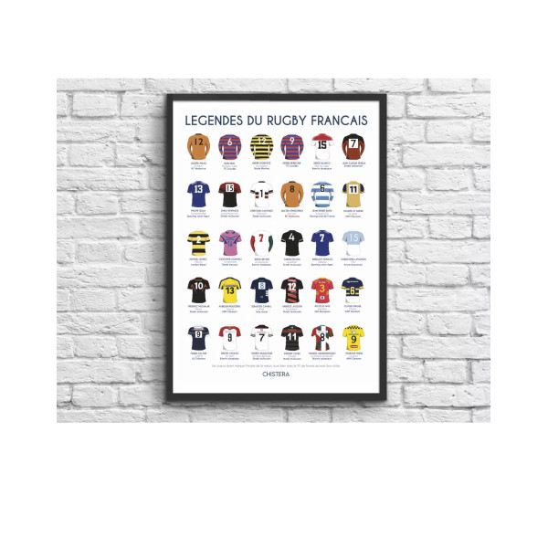 Affiche des légendes du rugby français - Chistera