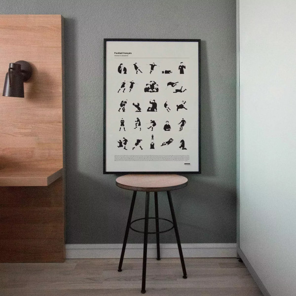 Affiche des grands moments du football français - La Majorette à Moustache