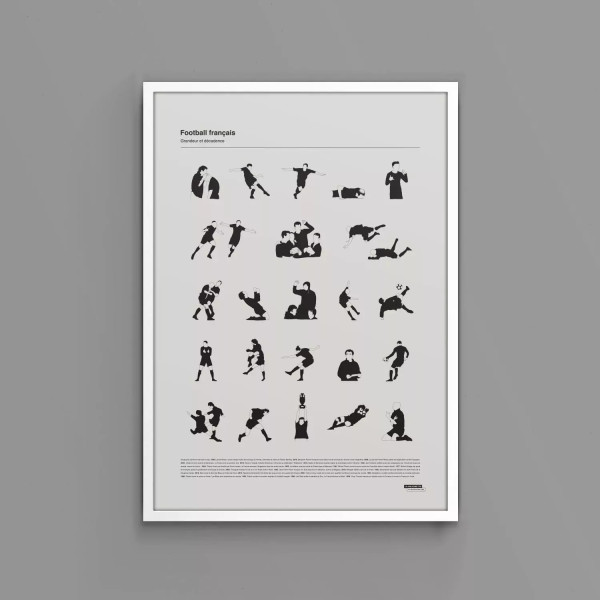 Affiche des grands moments du football français - La Majorette à Moustache