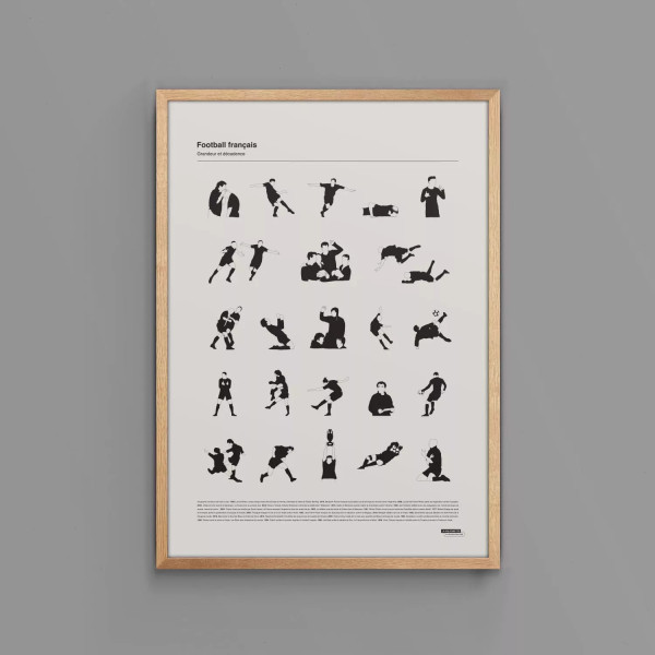 Affiche des grands moments du football français - La Majorette à Moustache