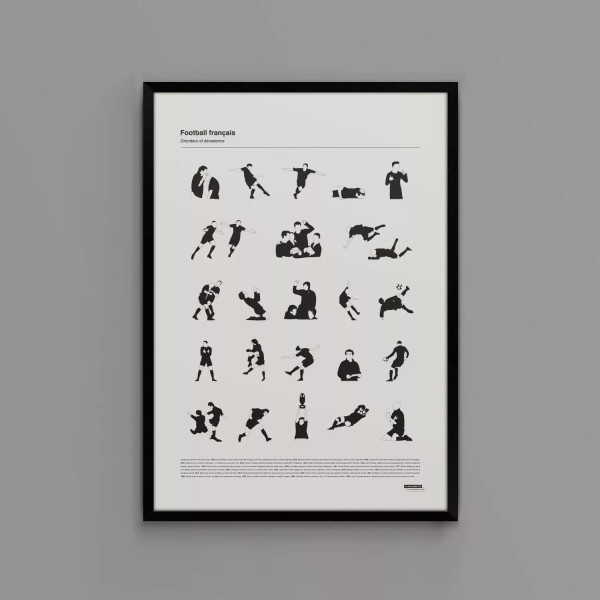 Affiche des grands moments du football français - La Majorette à Moustache