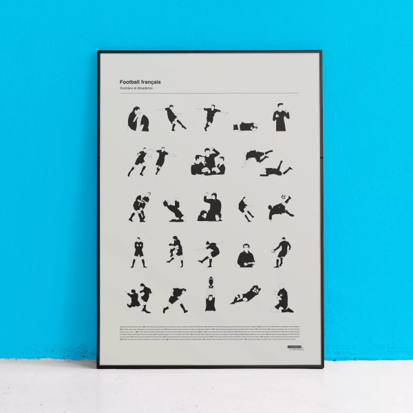 Affiche des grands moments du football français - La Majorette à Moustache