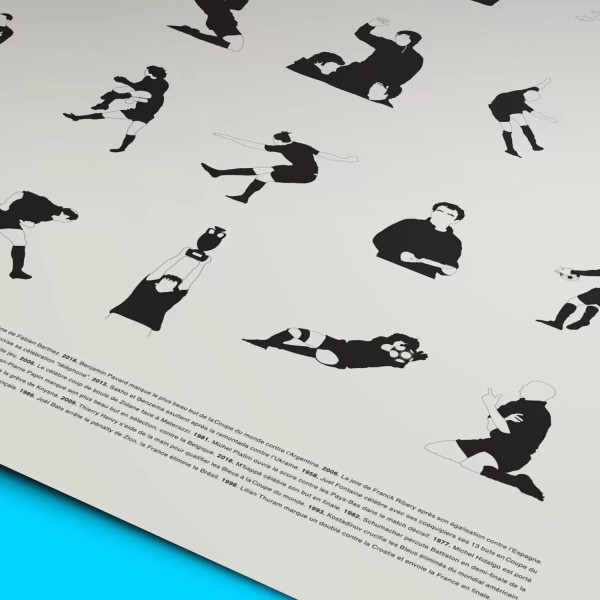 Affiche des grands moments du football français - La Majorette à Moustache