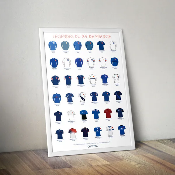 Affiche CHISTERA des légendes du XV de France 50x70cm