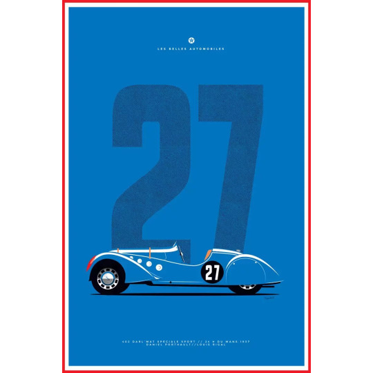 Affiche Peugeot 402 Darl'Mat - En Double File