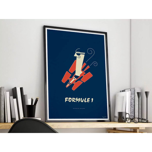 Affiche Hommage Formule 1 - En Double File