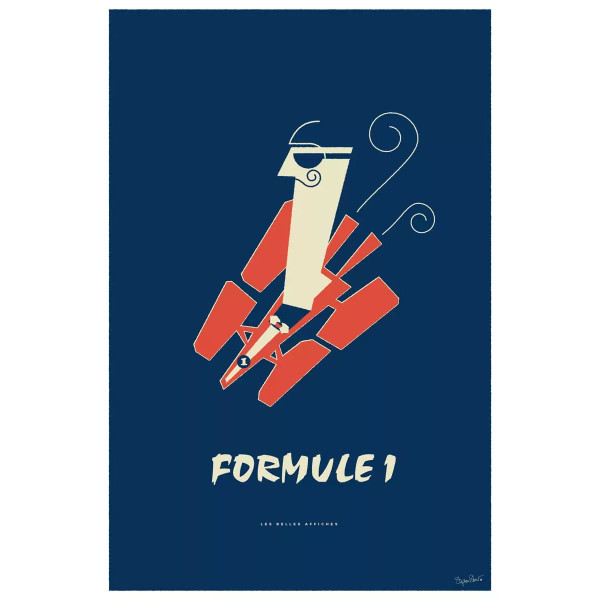 Affiche Hommage Formule 1 - En Double File