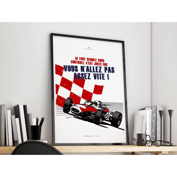 Affiche Brabham BT19 Formule 1 - En Double File