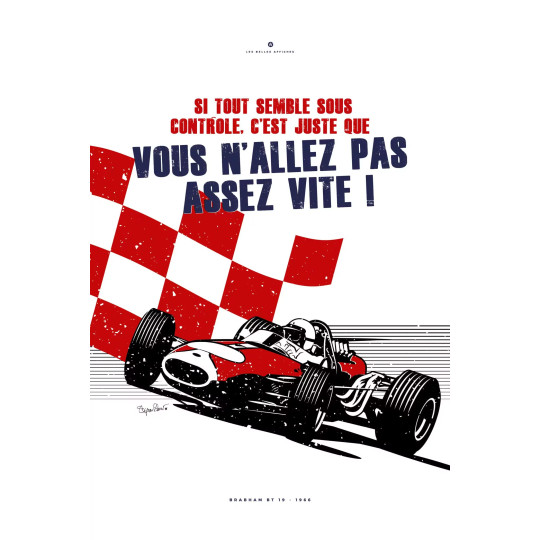 Affiche Brabham BT19 Formule 1 - En Double File