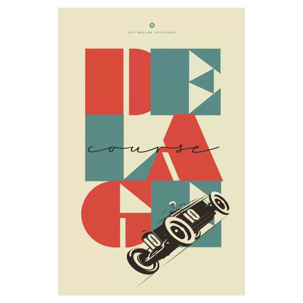 Affiche Delage course
