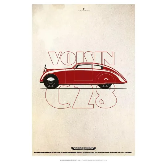 Affiche Voisin C28 - En Double File
