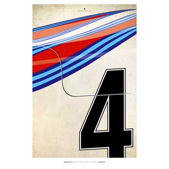 Affiche Porsche 936 - En Double File
