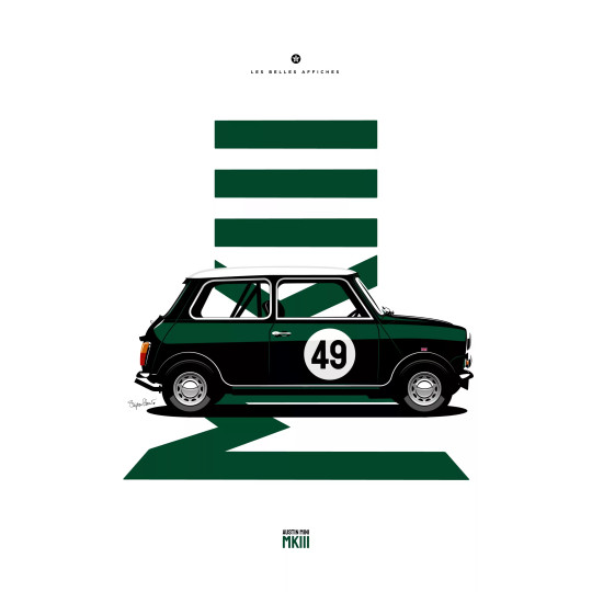 Affiche de la Austin Mini - En Double File