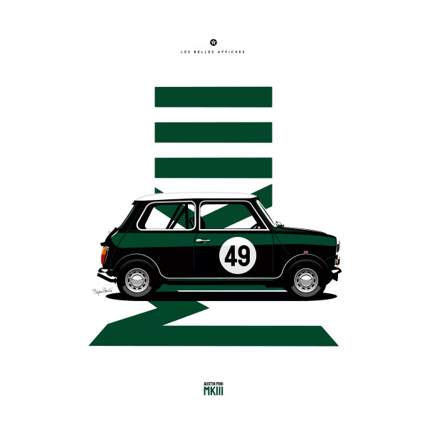 Affiche de la Austin Mini - En Double File