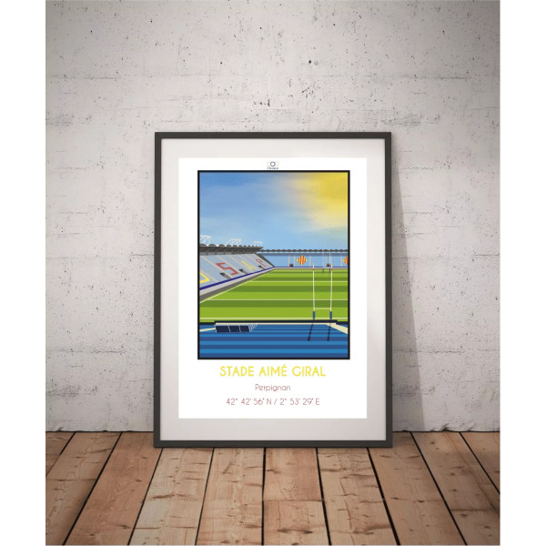 Affiche du stade Aimé-Giral de l'USA Perpignan - Chistera