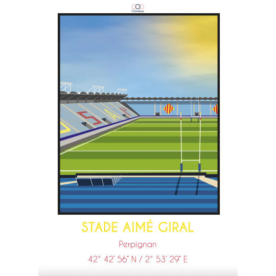 Affiche du stade Aimé-Giral de l'USA Perpignan - Chistera