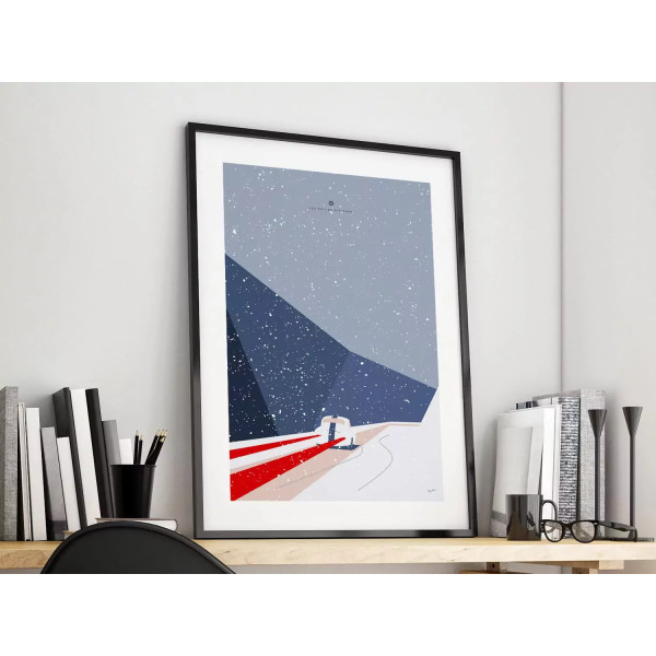 Affiche Porsche 356 sous la neige - En Double File