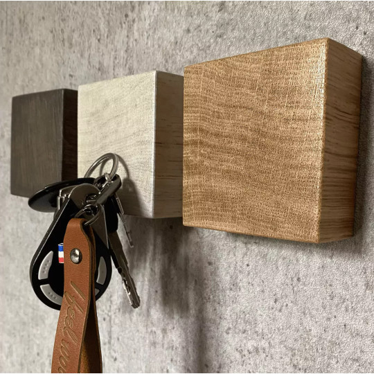 Porte clé mural design en bois Trio - I Feel Wood