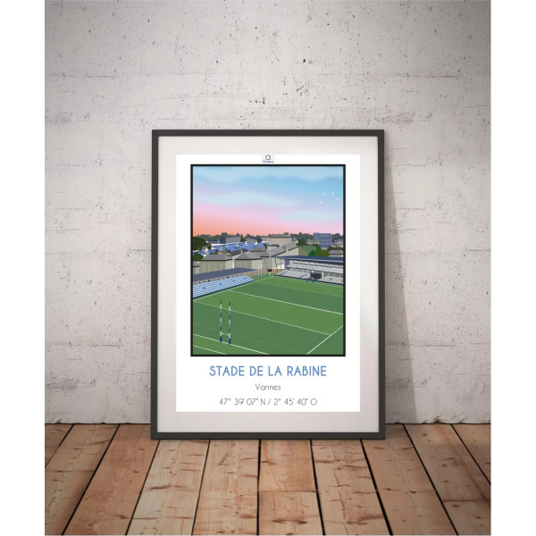 Affiche du stade de la Rabine à Vannes - Chistera