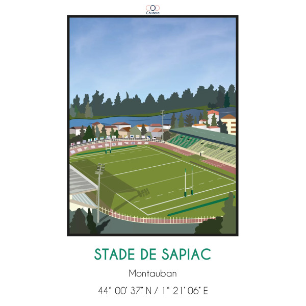 Affiche du stade Sapiac de l'USM - Chistera