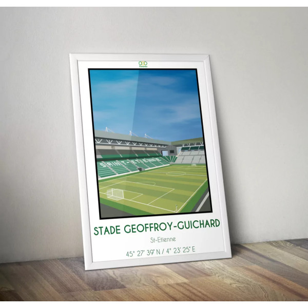 Affiche du stade Geoffroy-Guichard de l'AS Saint-Étienne - Panenka