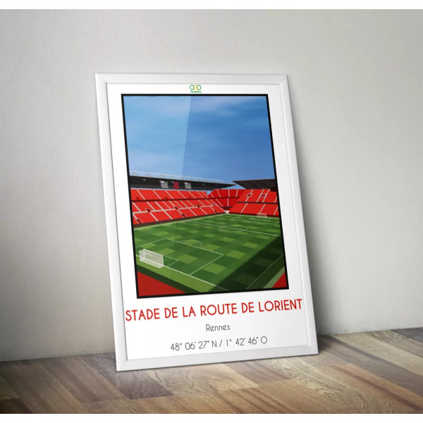 Affiche du stade de la route de Lorient du Stade Rennais FC - Panenka