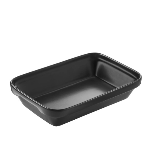 Plat à four rectangulaire 19x13cm en céramique noire Les Essentiels - Revol
