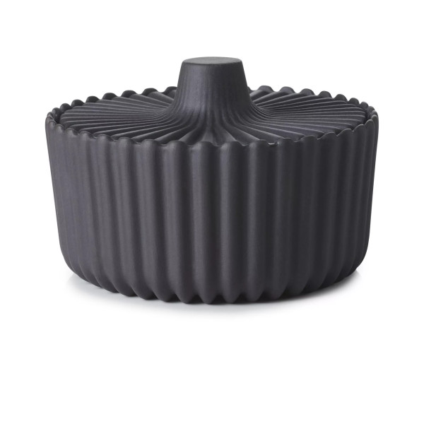 Sucrier avec couvercle en céramique noire Pokoe - Revol