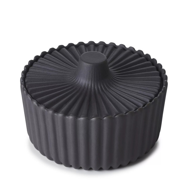 Sucrier avec couvercle en céramique noire Pokoe - Revol