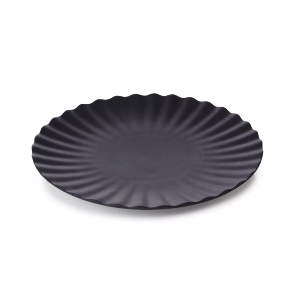 Assiette ronde à dessert en céramique noire Pokoe - Revol