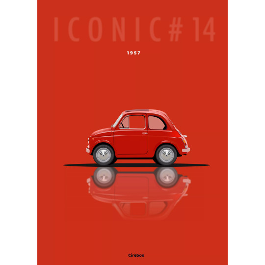 Affiche de la fiat 500 - Cirebox
