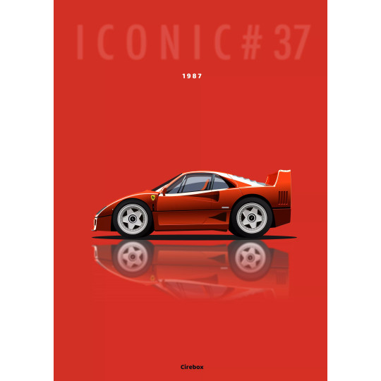 Affiche de la Ferrari F40 - Cirebox