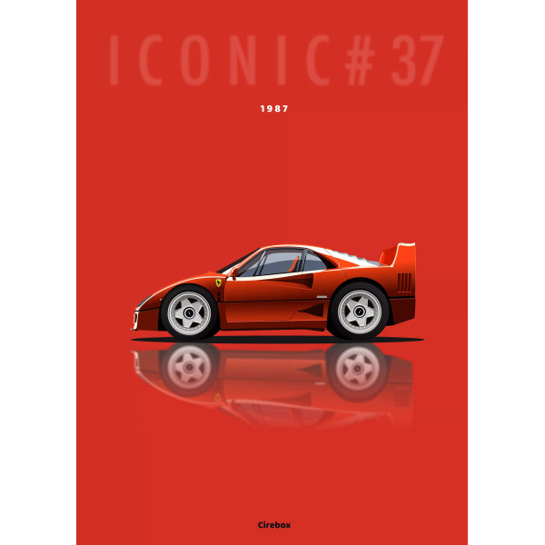 Affiche de la Ferrari F40 - Cirebox